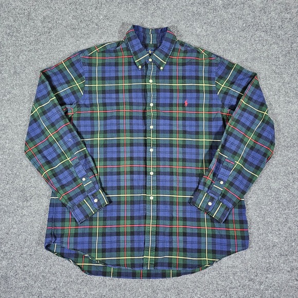 Ralph Lauren Other - Ralph Lauren Men's Plaid Button Down Shirt Long Sleeve LT Tall Classic‎ Fit Red